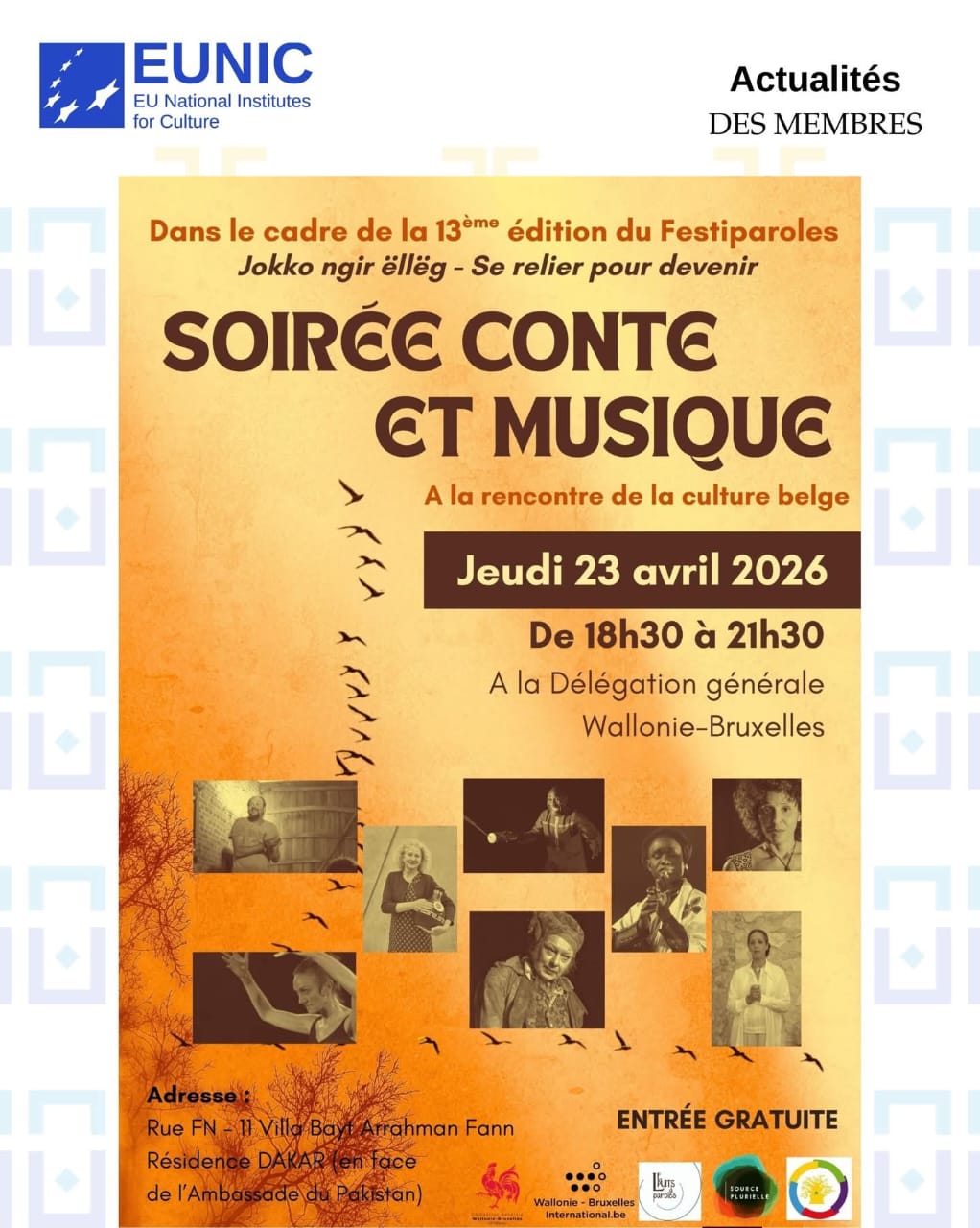 Soirée Conte et Musique - À la rencontre de la culture belge