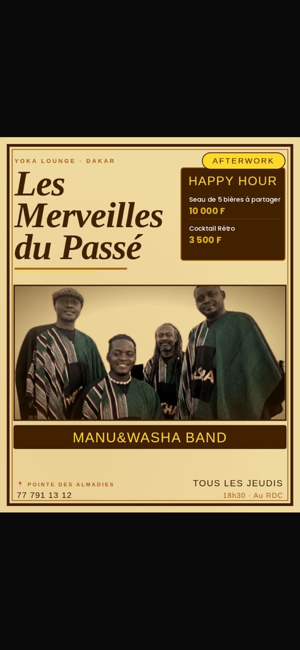 Les Merveilles du Passé - Afterwork avec Manu & Washa Band