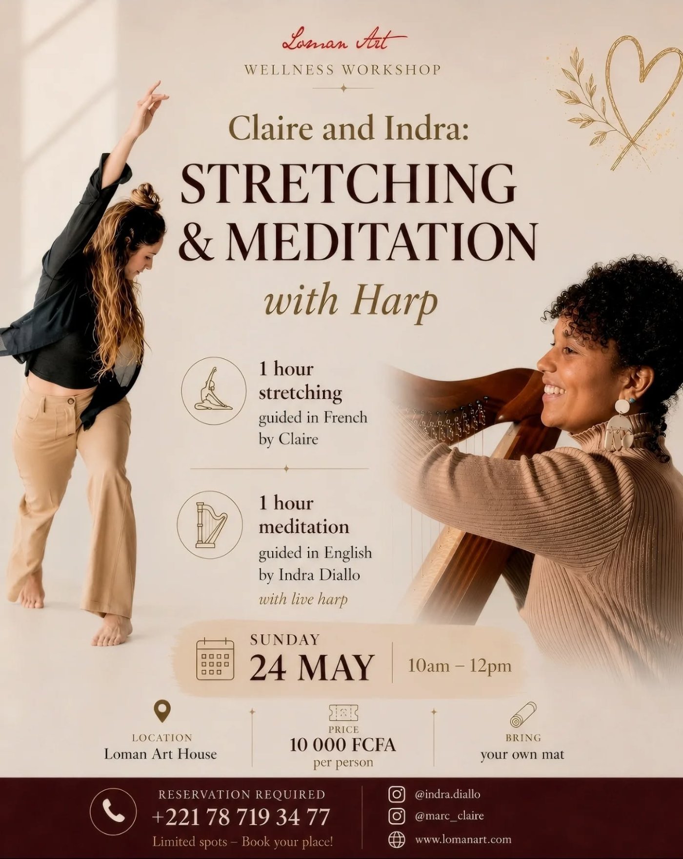 Étirements & Méditation à la harpe