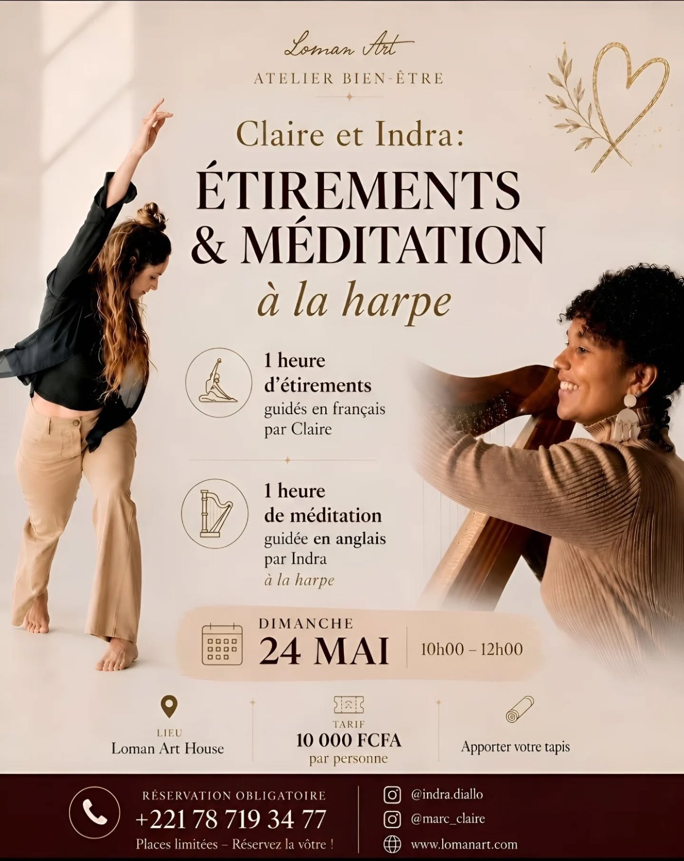 Étirements & Méditation à la harpe