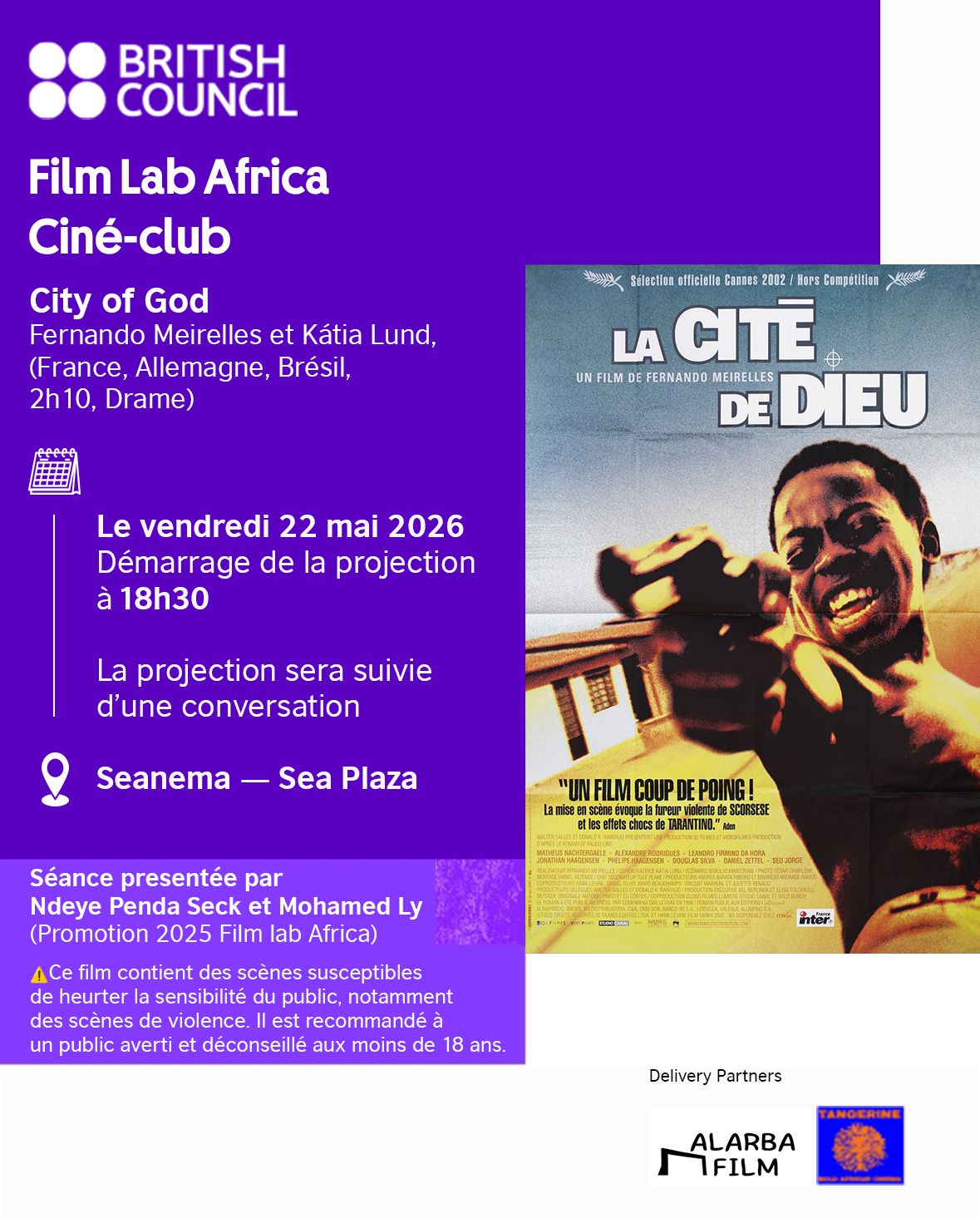 Film Lab Africa Ciné-club : City of God (La Cité de Dieu)