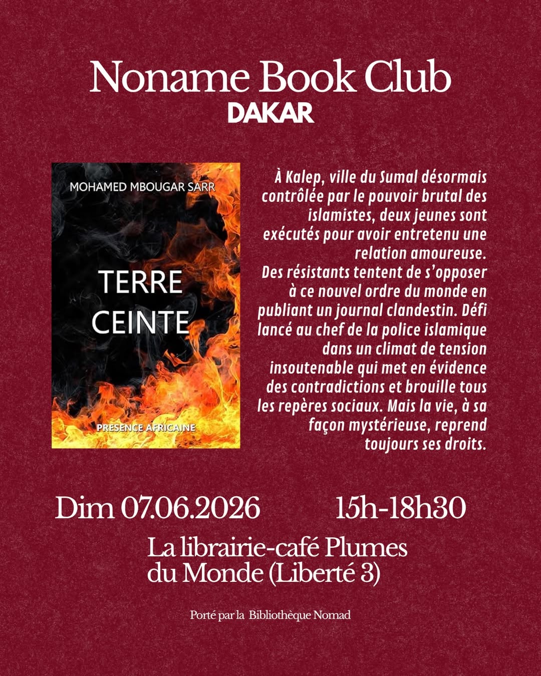 Noname Book Club - Lecture de "Terre Ceinte" par Mohamed Mbougar Sarr