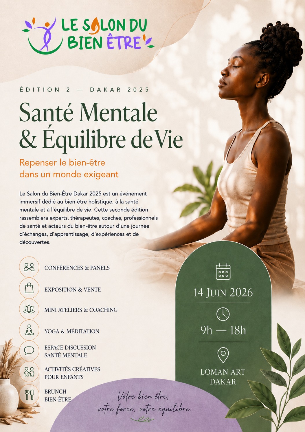Le Salon du Bien-Être Dakar 2025 - Santé Mentale & Équilibre de Vie