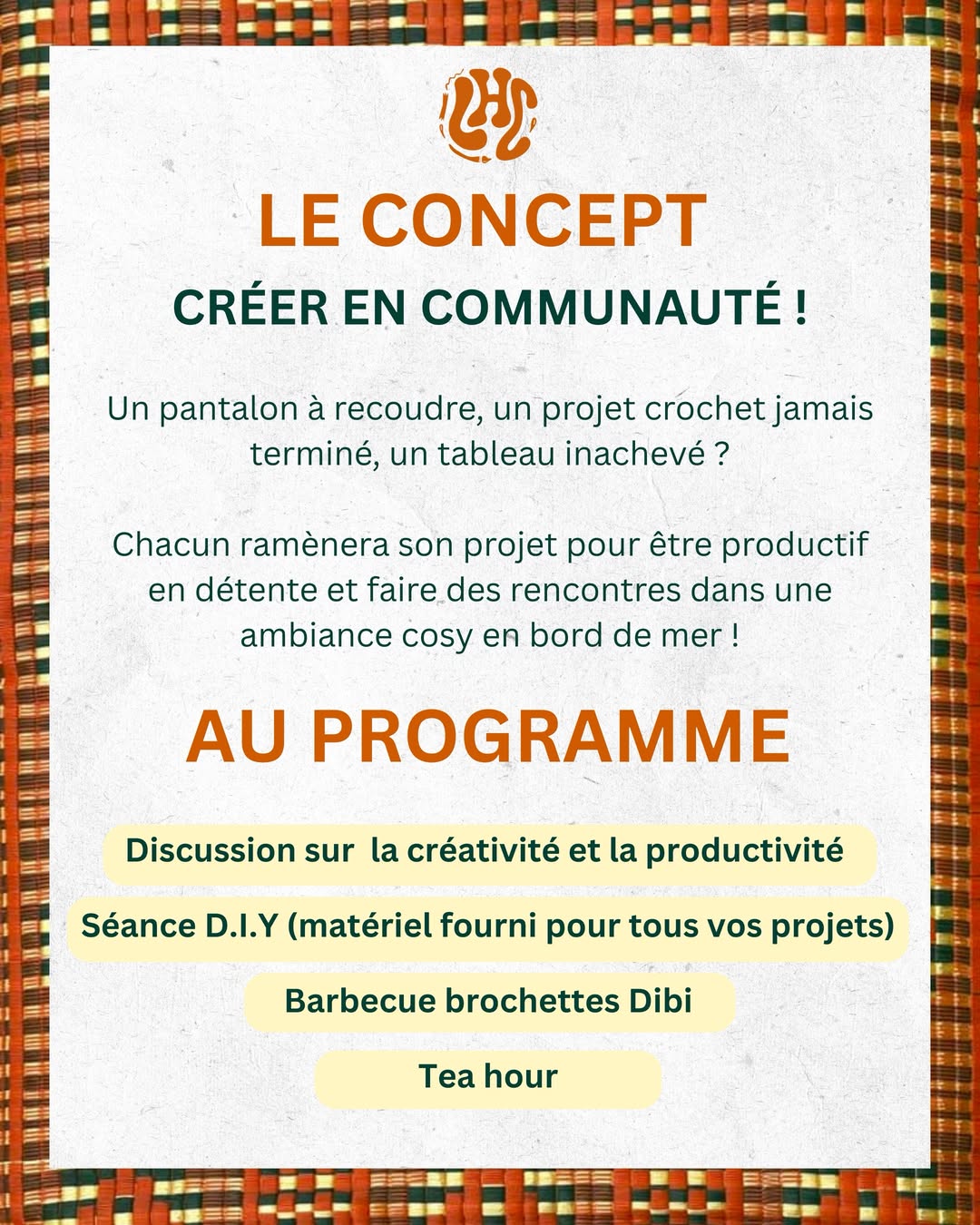 Les Heures Créatives : Bring Your Project "Yegali Ko"