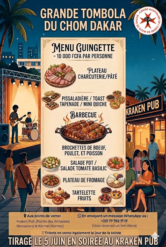 Grande Tombola du CHOM Dakar - Soirée Guinguette