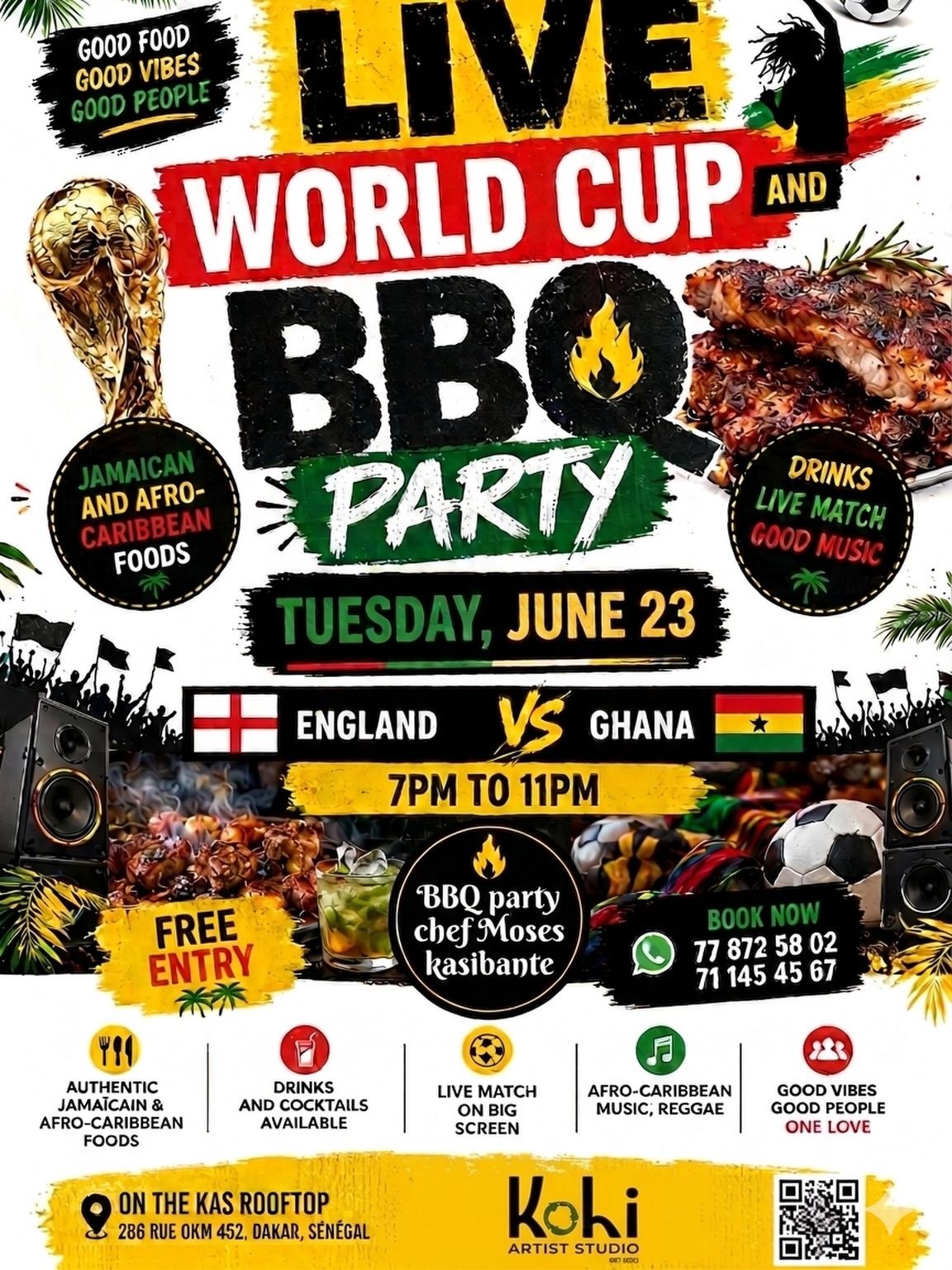 🔥 ⚽LIVE WORLD CUP & BBQ PARTY ⚽️🔥