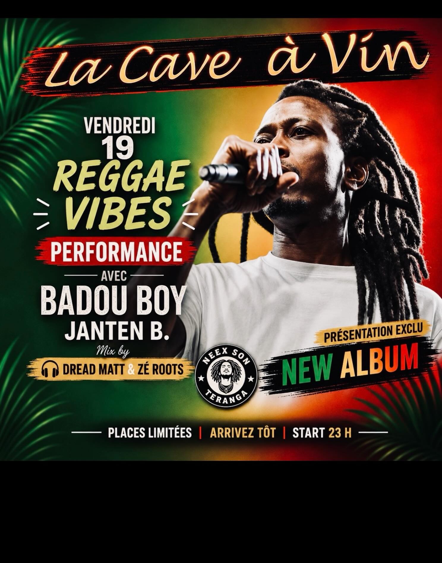 REGGAE VIBES PERFORMANCE- La Cave à vin