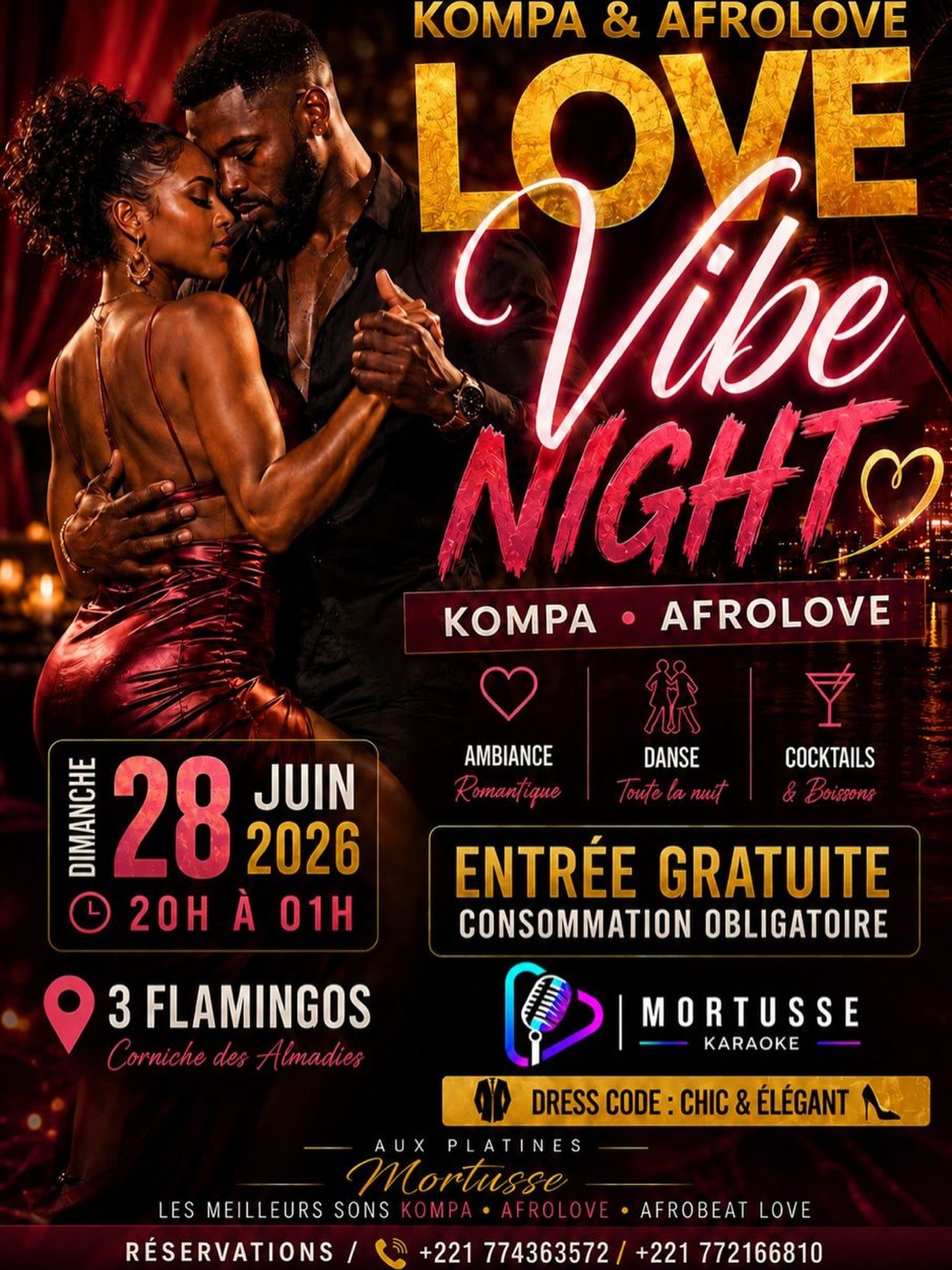 🚨Premier éditions KOMPA💃🏾AFROLOVE🫶🏽🥂au 3flamingos💯🔥
